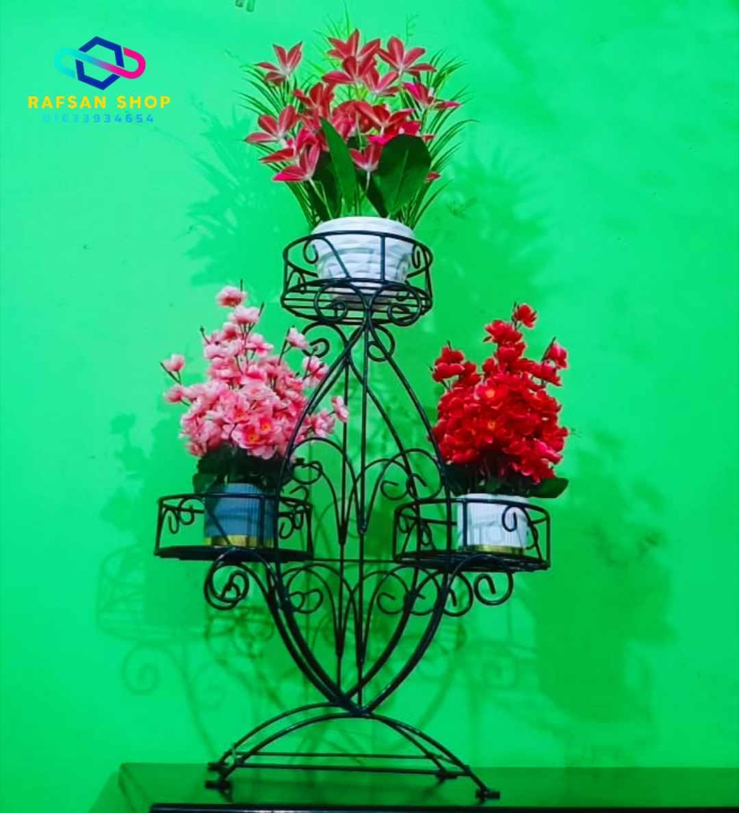 Flower Pot Multiple Indoor Plant Stand, 3 Step - Image 1
