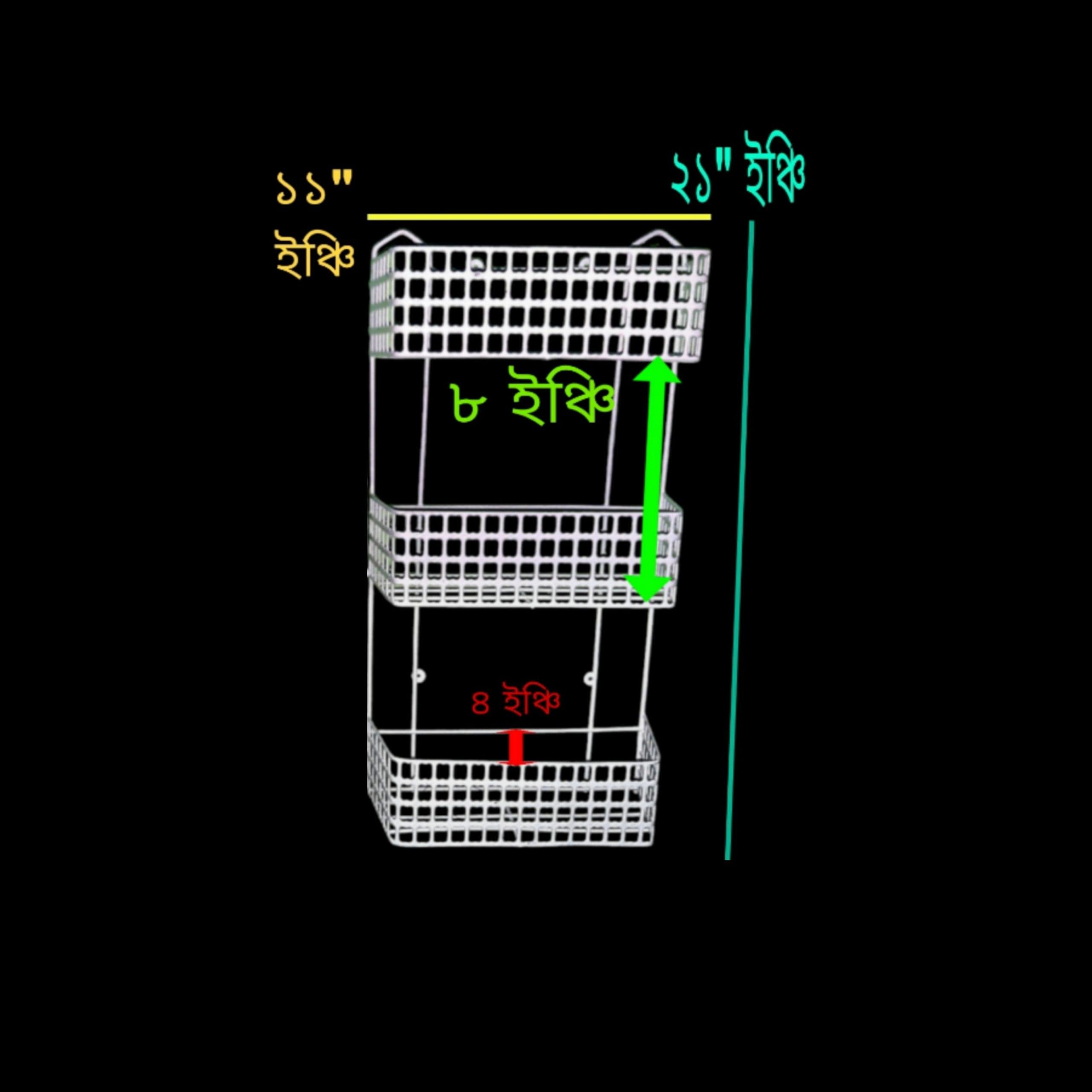 Metal Square Rack 3 step - Image 3